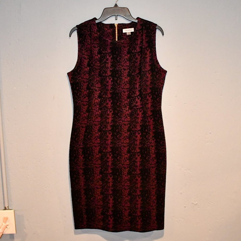 Calvin Klein Velvet Sheath Dress size 12